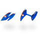 Bouton de manchettes de Luxe Néon Bleu Raptor