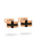 Bouton de manchettes de Luxe Rose Shield