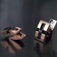 Bouton de manchettes de Luxe Rose Shield