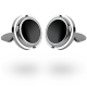 Bouton de manchettes Onyx Noire