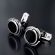 Bouton de manchettes Onyx Noire