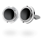 Bouton de manchettes Onyx Noire