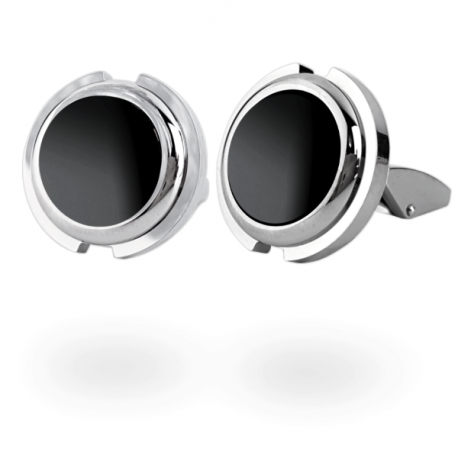 Bouton de manchettes Onyx Noire